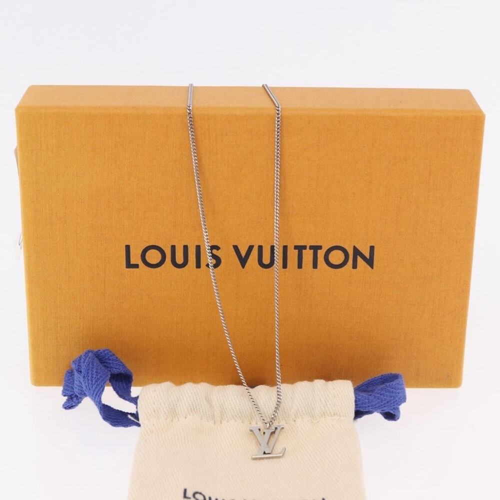 Louis Vuitton LV Initials Necklace White